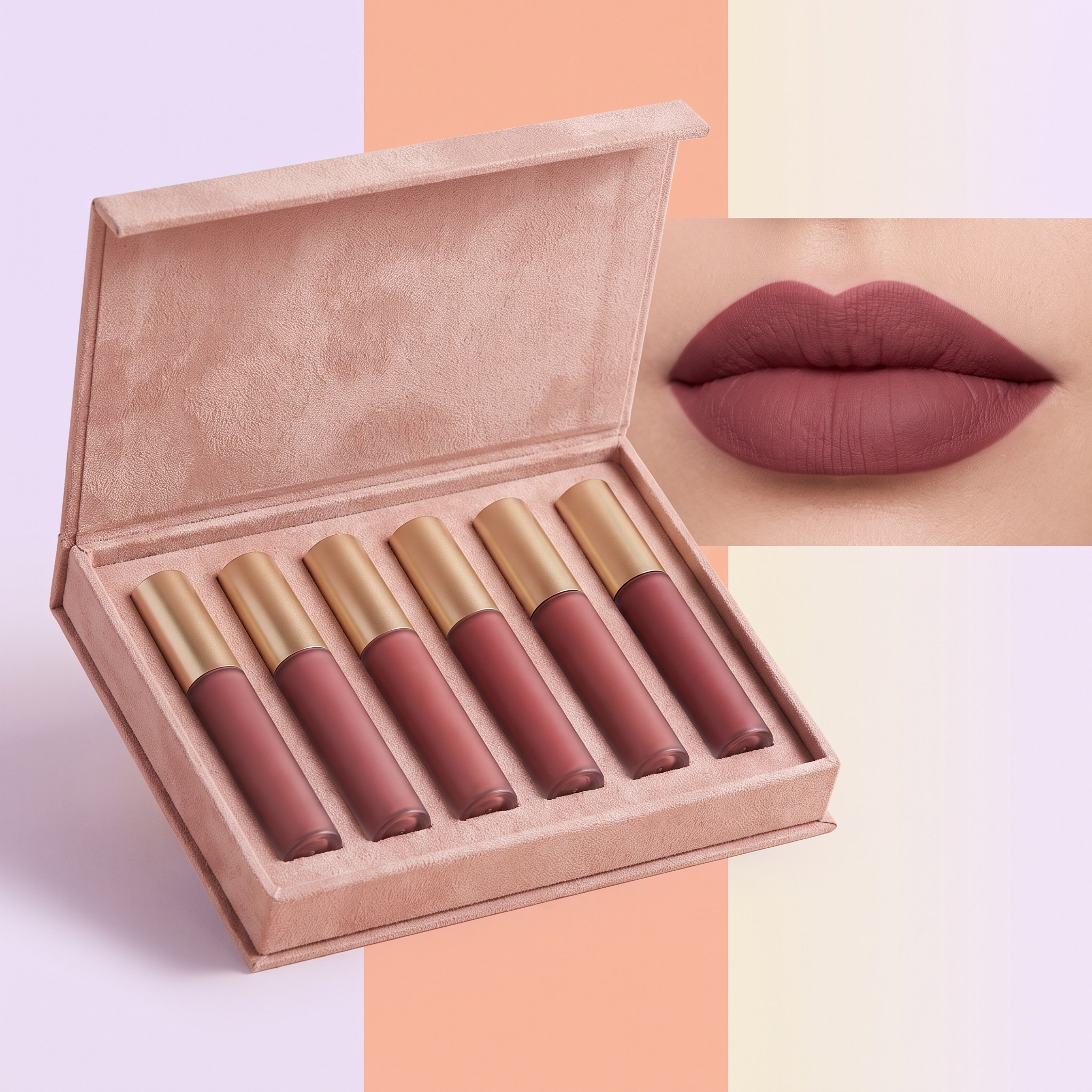 Coffret 6 Rouges à Lèvres Liquides Mat VELYORA — vue 4